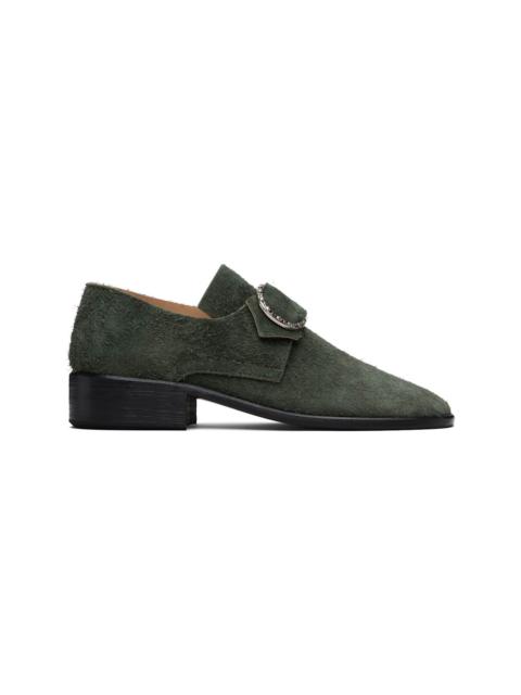 Enfants Riches Déprimés Green Suede Pope Loafers
