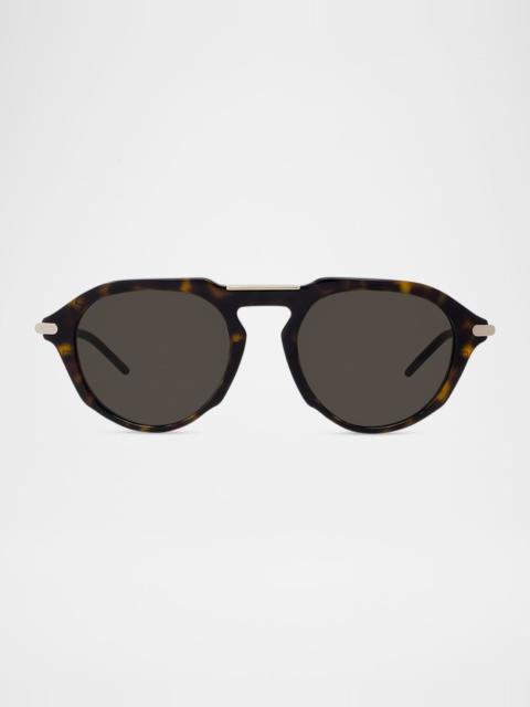 Givenchy Men's GV One Acetate and Nylon Round Sunglasses