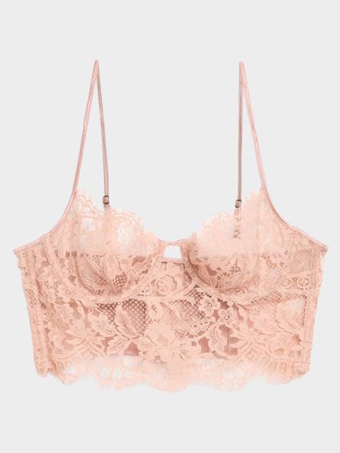 KIKI DE MONTPARNASSE Camille Scalloped Lace Longline Bra