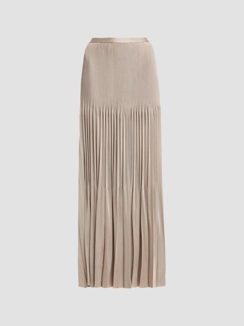 GIORGIO ARMANI Women's Plissé Maxi Skirt - Solid Light Beige