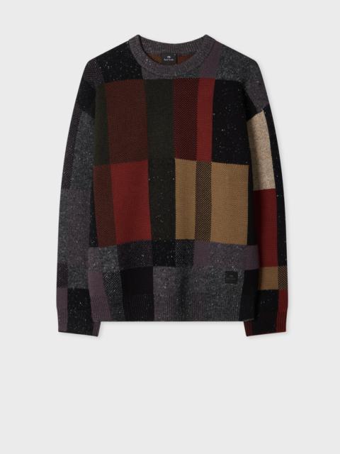 Paul Smith Brown Pebbles Check Wool-Blend Sweater