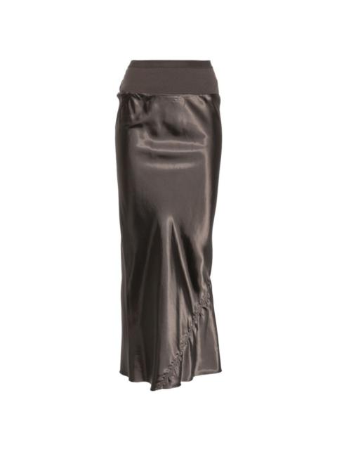 Rick Owens ribbed gathered maxi skirt