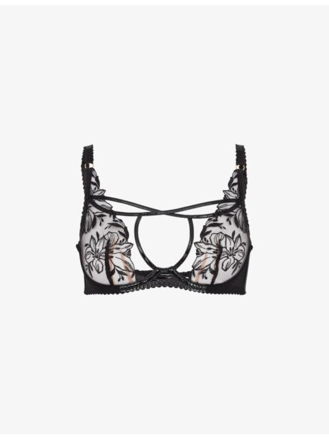 Agent Provocateur Ozella plunge underwired stretch-mesh bra