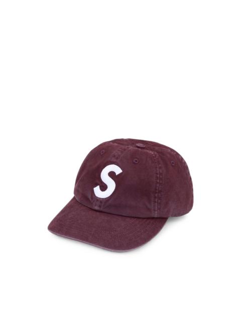 Supreme S Logo washed canvas baseball cap