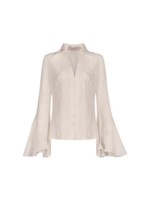 SILVIA TCHERASSI Reggie Georgette Shirt white