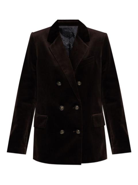 Zadig & Voltaire double-breasted velvet blazer