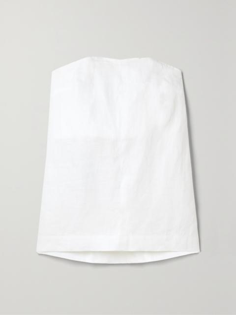 BONDI BORN® + Net Sustain Delphi Strapless Organic Linen Top
