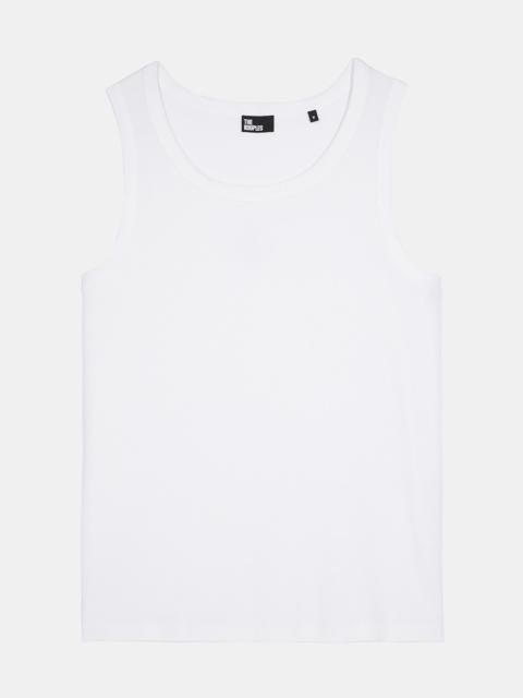 The Kooples TANK TOP WITH WHITE COAT-OF-ARMS EMBROIDERY