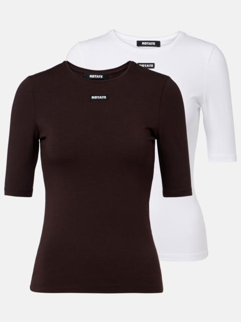 ROTATE Set of 2 jersey tops