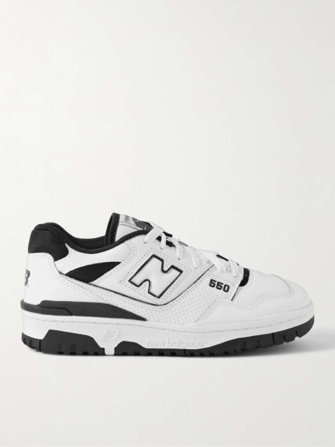 New Balance 550 Mesh-Trimmed Leather Sneakers