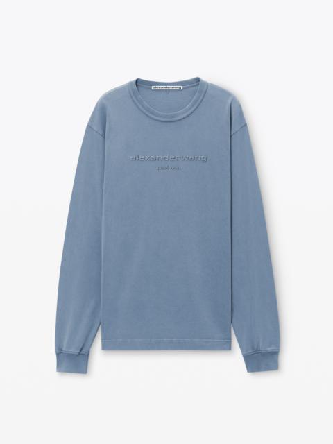 Alexander Wang glitter puff logo long-sleeve tee in cotton