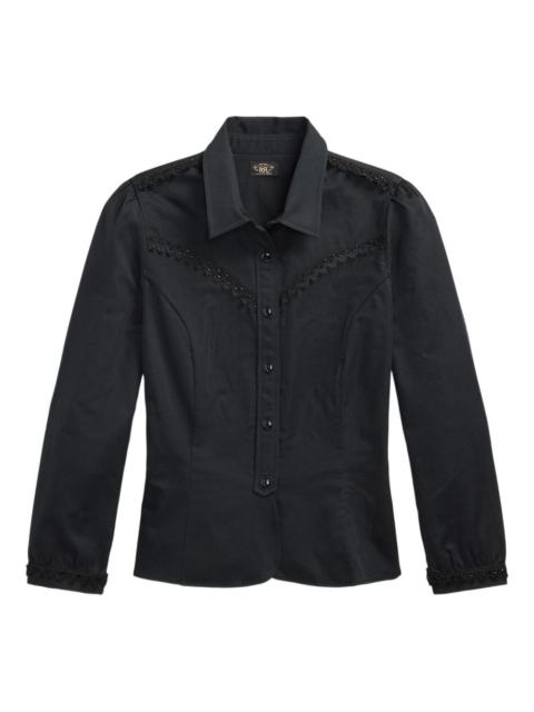 RRL by Ralph Lauren Emilie embroidered front button-up shirt