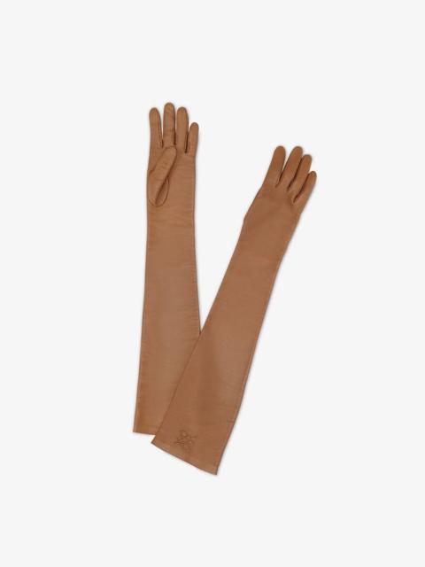FENDI Beige nappa leather gloves