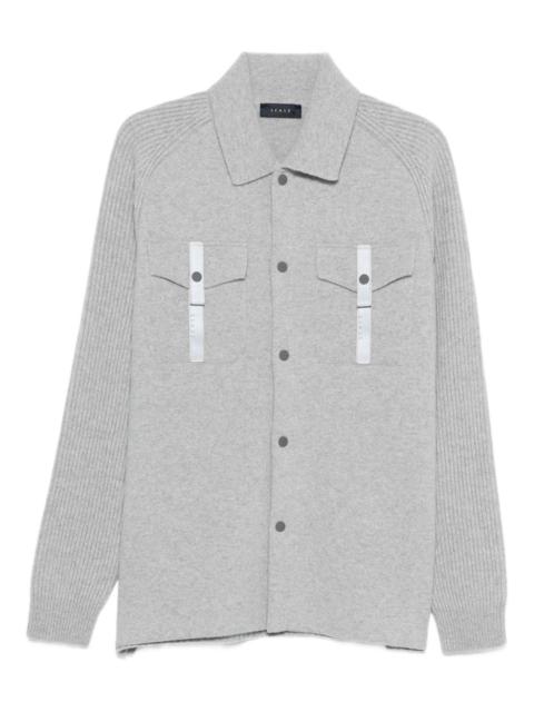 SEASE ribbed-sleeve shirt jacket