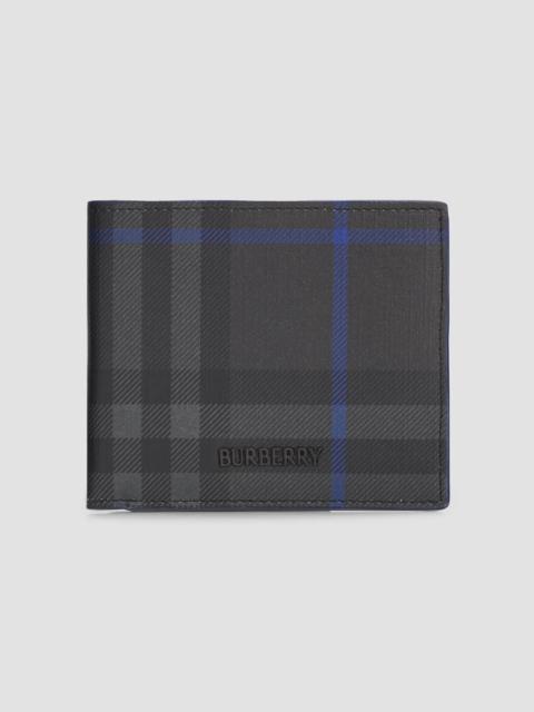 Burberry Men's City Check Bifold Wallet - Iron Knight