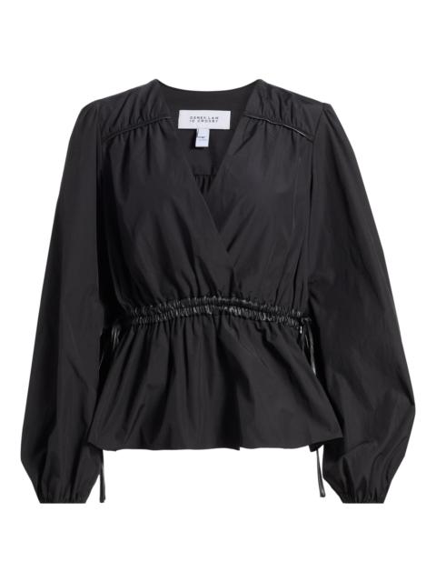 DEREK LAM 10 CROSBY Women's Dominica V-Neck Blouse - Black