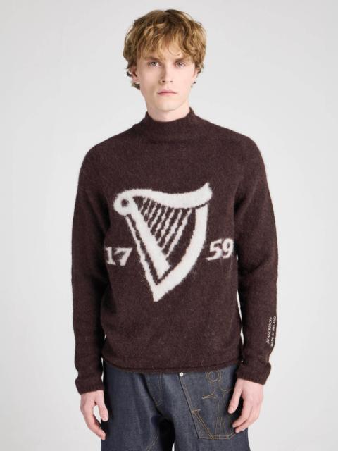JW Anderson Unisex JW ANDERSON X GUINNESS HARP JUMPER IN DARK BROWN