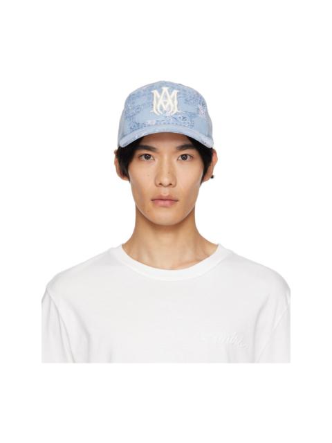 AMIRI Blue Bandana Repair Trucker Cap