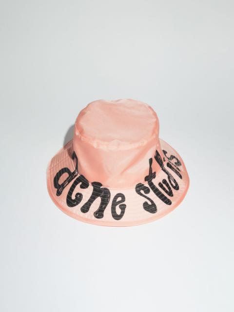 Acne Studios Logo bucket hat - Peach pink