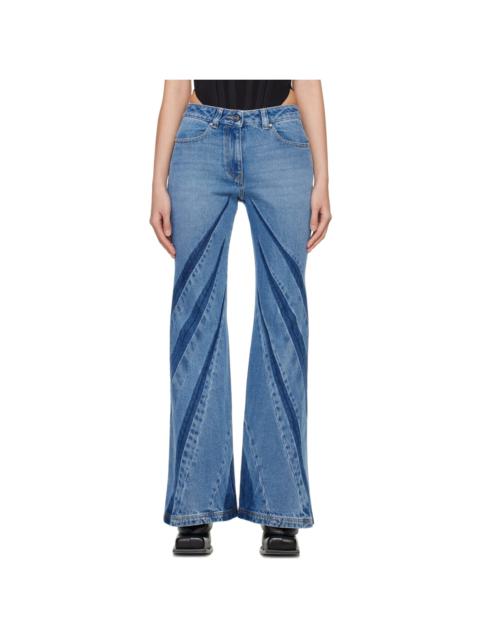 Dion Lee Blue Darted Jeans