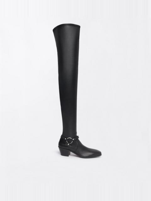 TOM FORD LEATHER CLINT THIGH HIGH BOOT