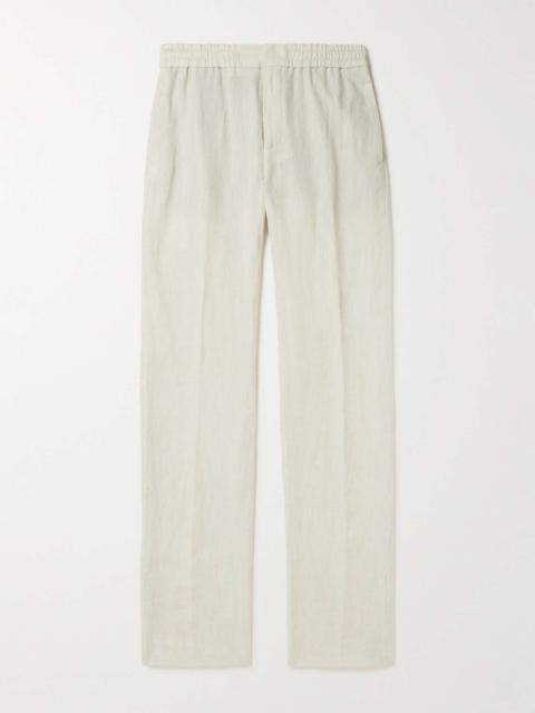 Loro Piana Gadd Straight-Leg Linen Trousers