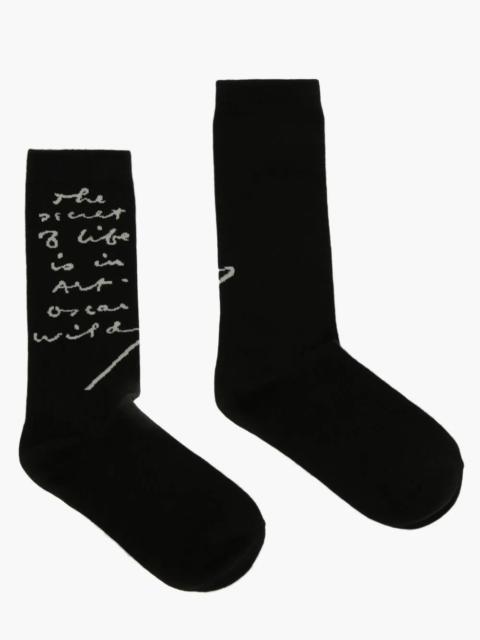 JW Anderson OSCAR WILDE CAPSULE: QUOTE ANKLE SOCKS