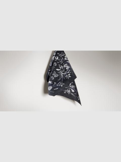 GUCCI Cotton silk jacquard pocket square