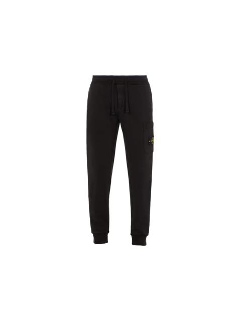 Stone Island Stone Island 64520 Brushed Cotton Fleece Slim Fit Sweatpant Black