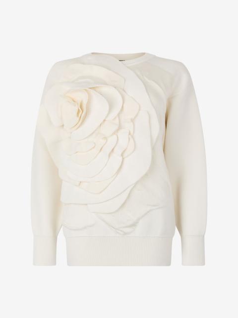 Roberto Cavalli Sweater With Maxi-Rose