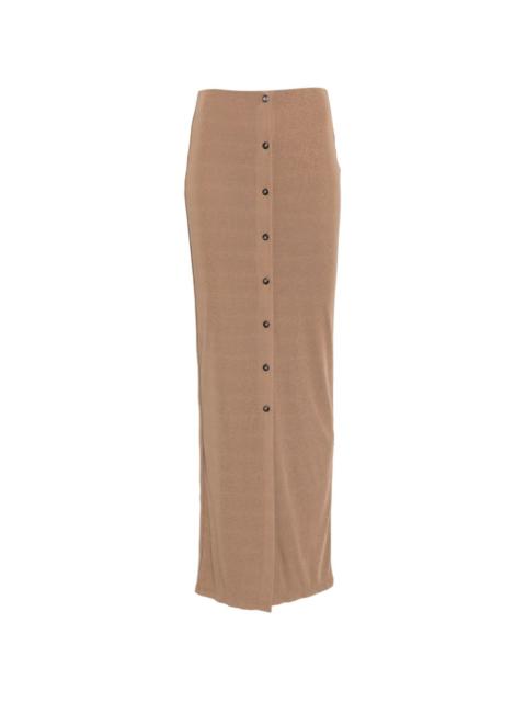 Nanushka button-down maxi skirt