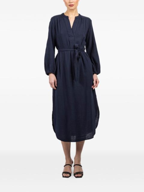 XÍRENA Josephine V-neck tie midi dress