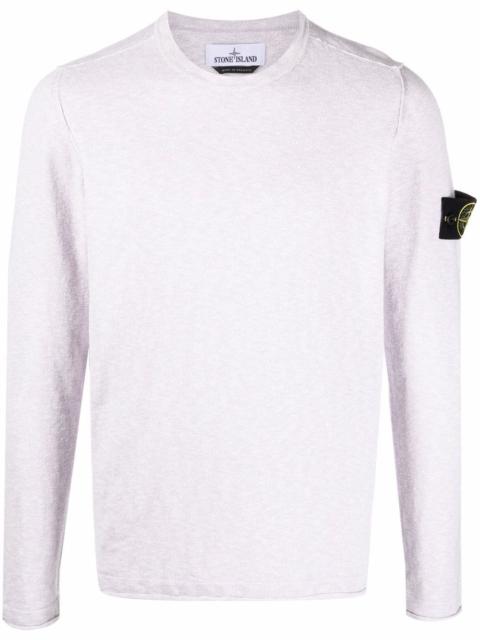 Compass badge crew-neck jumper