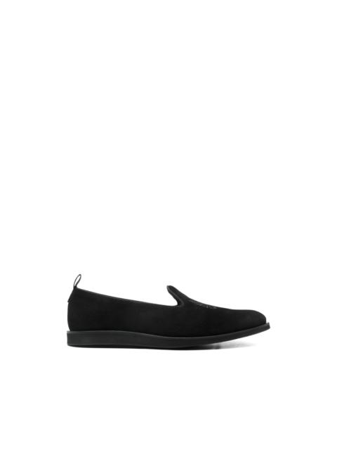 NEEDLES round-toe embroidered loafers