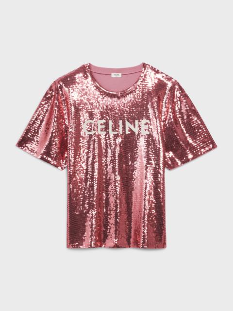 EMBROIDERED CELINE T-SHIRT IN COTTON JERSEY