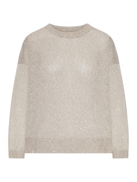 SPARKLING CREW NECK LINEN SWEATER