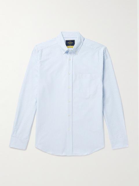 Portuguese Flannel Belavista Button-Down Collar Striped Cotton Oxford Shirt