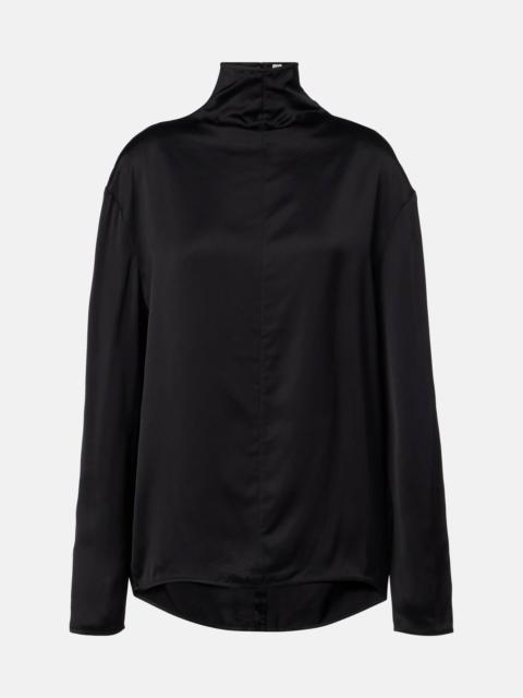 TOTEME Turtleneck satin top