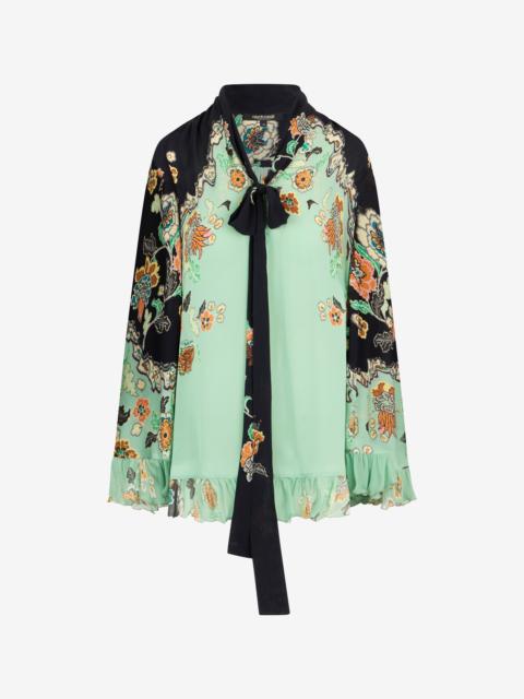 Roberto Cavalli Kimono Print Mini Dress