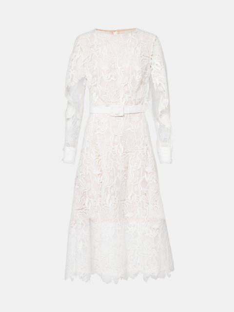 Oscar de la Renta Floral lace cocktail dress