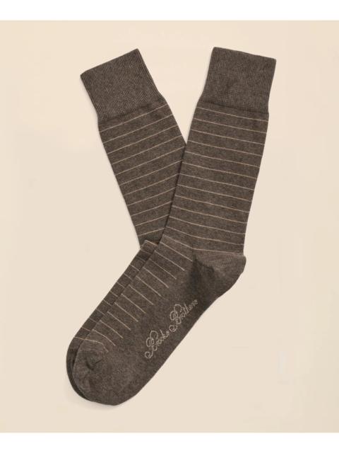 Brooks Brothers Cotton Blend Striped Socks