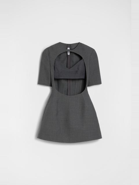 Jil Sander Wool Twill Cut-Out Mini Dress