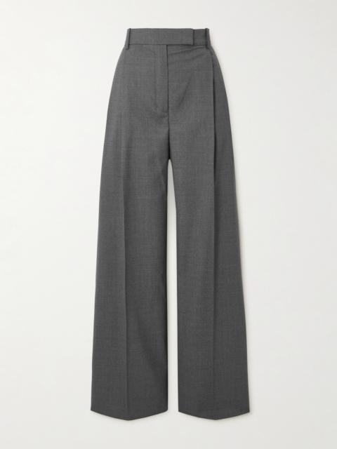 RÓHE Pleated Wool-blend Wide-leg Pants