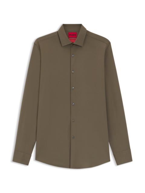 HUGO SLIM-FIT SHIRT IN STRETCH TWILL