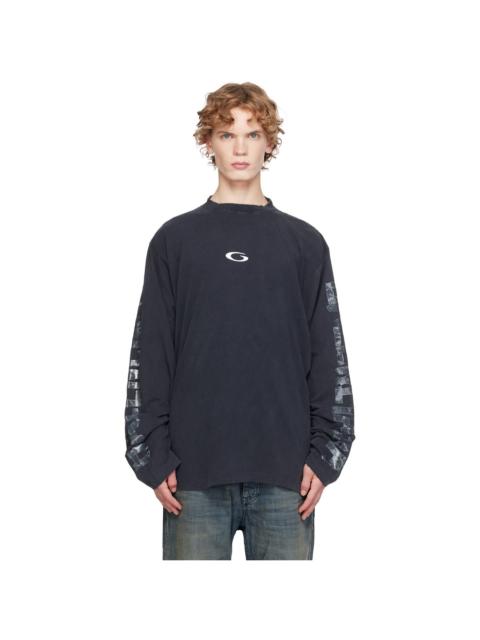 BALENCIAGA Black Faded Washed Loop T-shirt