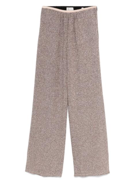 forte_forte metallic-treading trousers