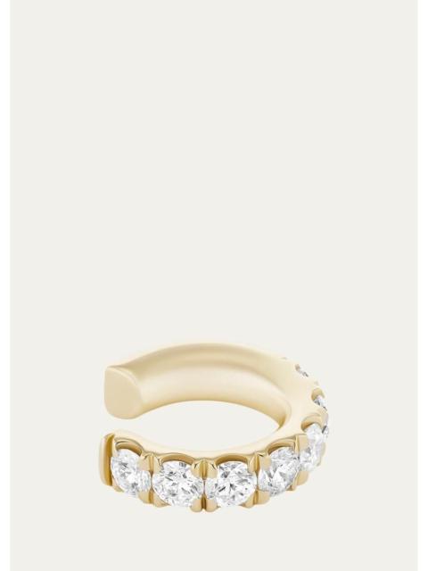 MELISSA KAYE 18K Yellow Gold Clara Medium Ear Cuff with Diamonds, Single