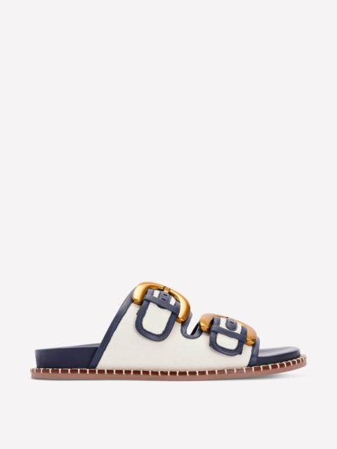 BODEN Alberta Footbed Sandals-Ivory/Navy