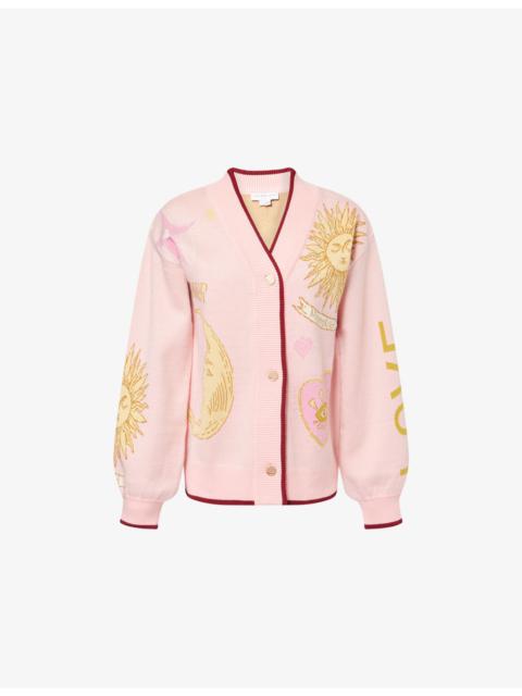 Never Fully Dressed Mystical Intarsia Knitted Cardigan