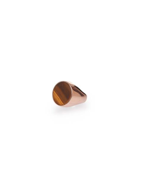 GABRIELA HEARST “One Ounce” Signet Ring In Rose Gold & Tiger's Eye